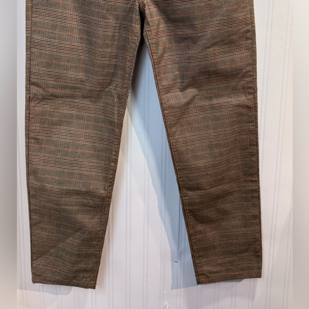 Revice women’s Brown Plaid Pants Sz 30 - Picture 2 of 6